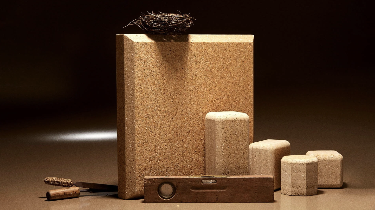 BIRDMIND architectural blocks made from rice husks and agricultural residue